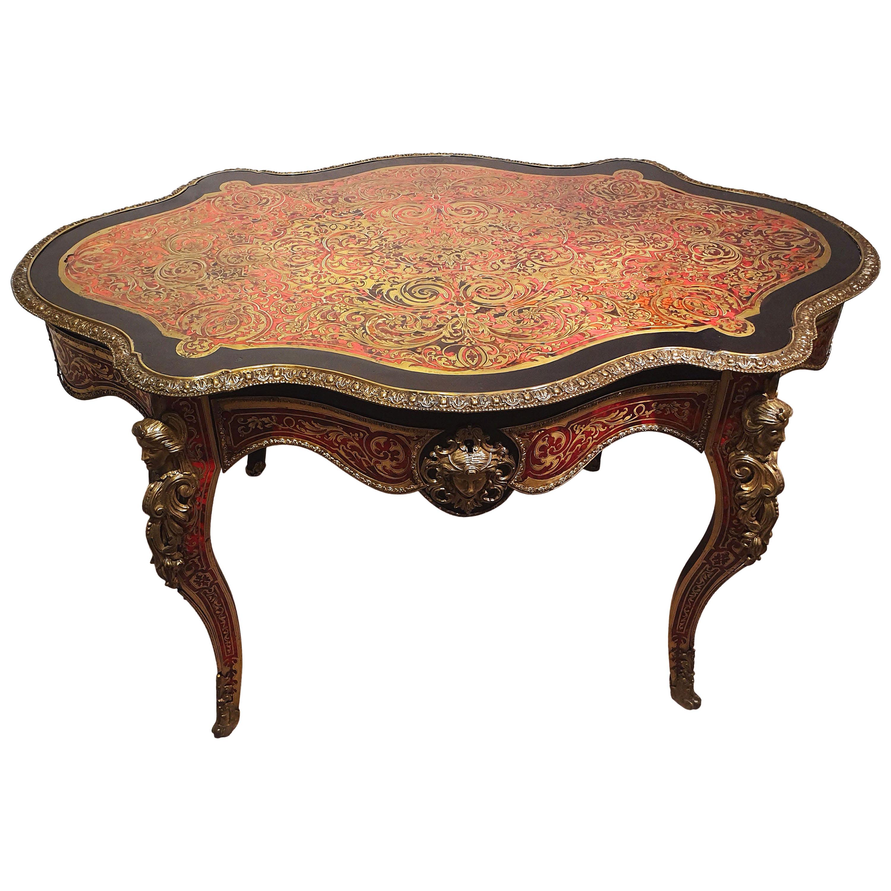 19th Century Boulle Shaped Centre Table