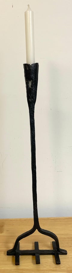 19th C Branding Iron Candlestick