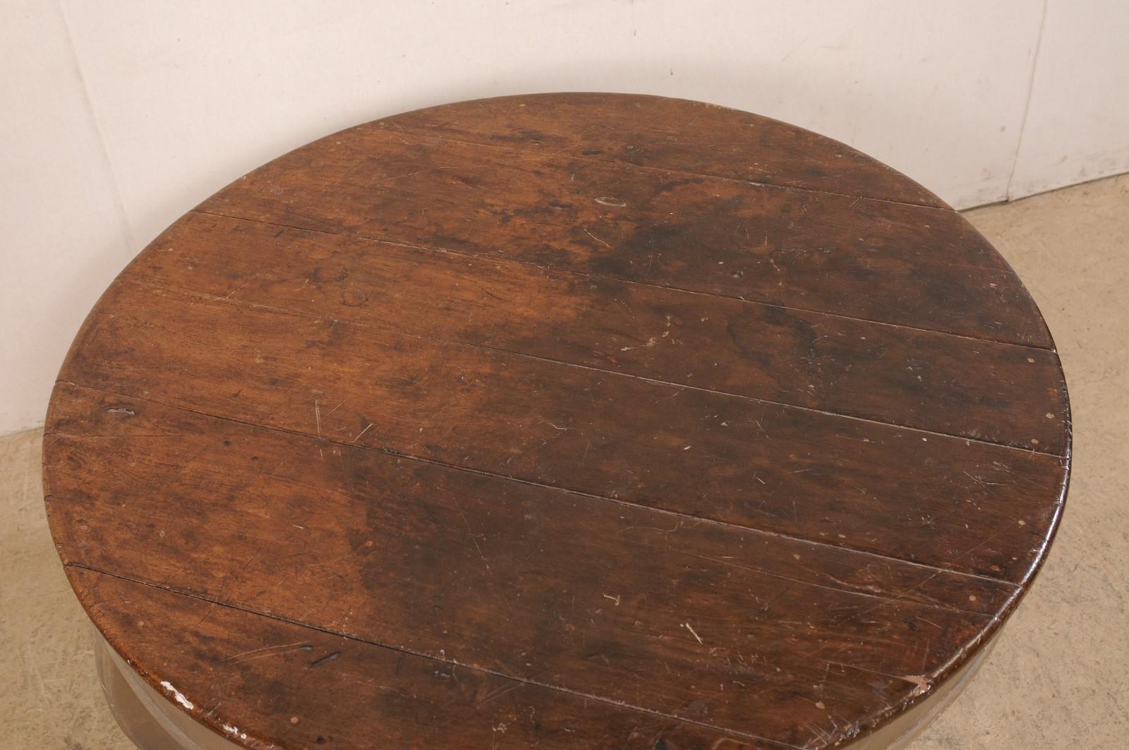 Hardwood 19th Century Brazilian Peroba Wood Center Table, Diameter For Sale