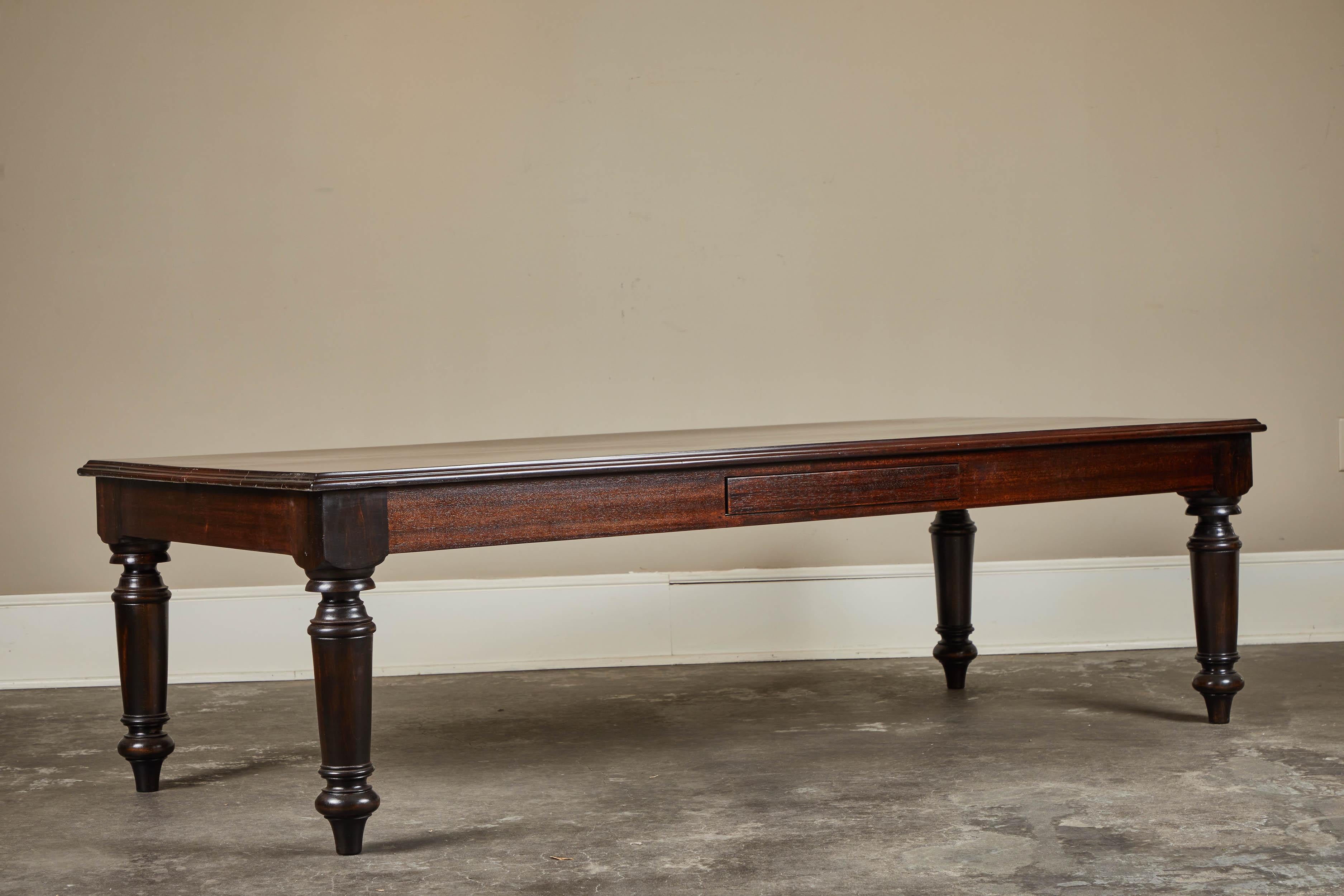 Vietnamese 19th Century British Colonial Rosewood Coffee Table with Newer Legs