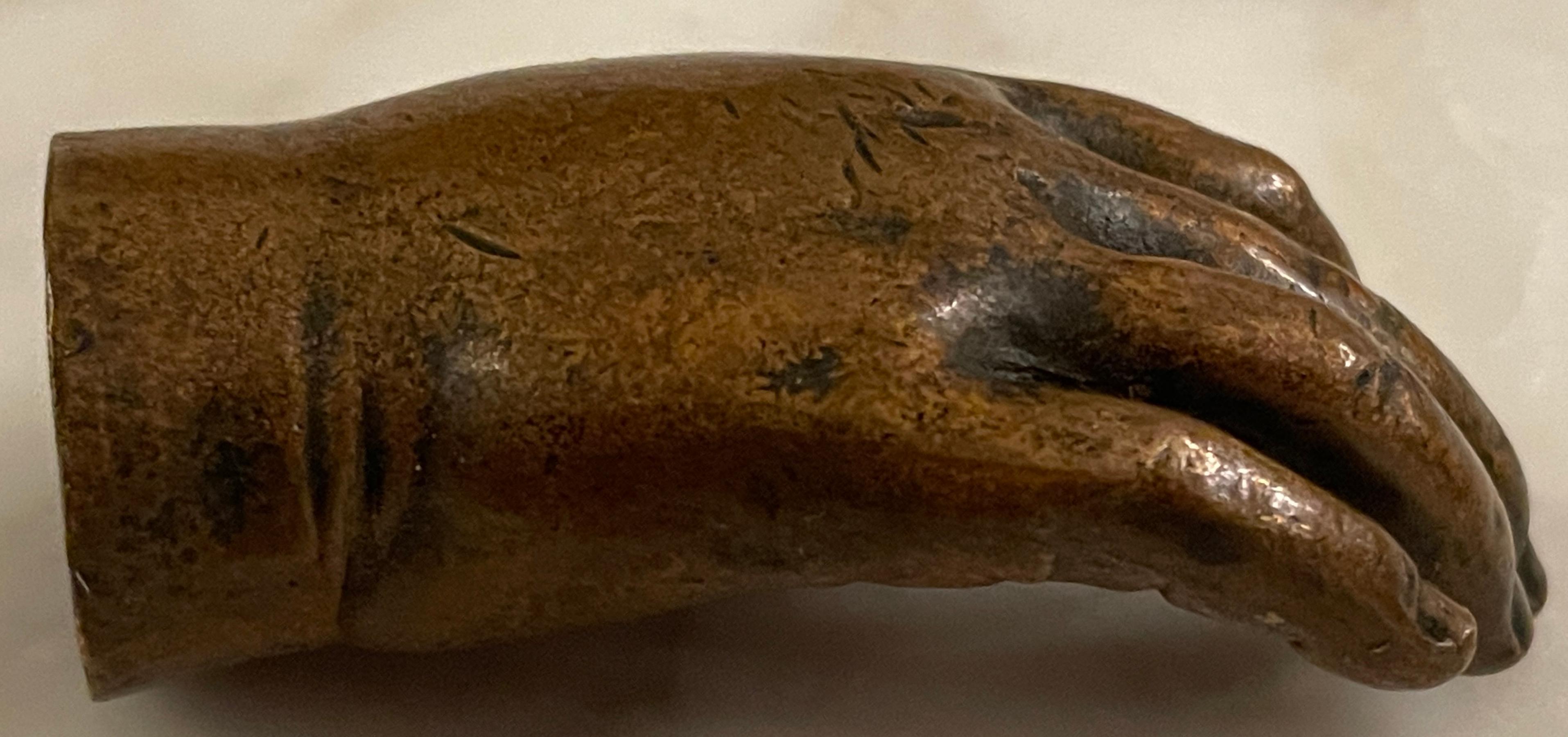 American 19th C. Bronze Anatomical/ Artists Model / Sculpture of a Hand, Signed 'Brooks For Sale