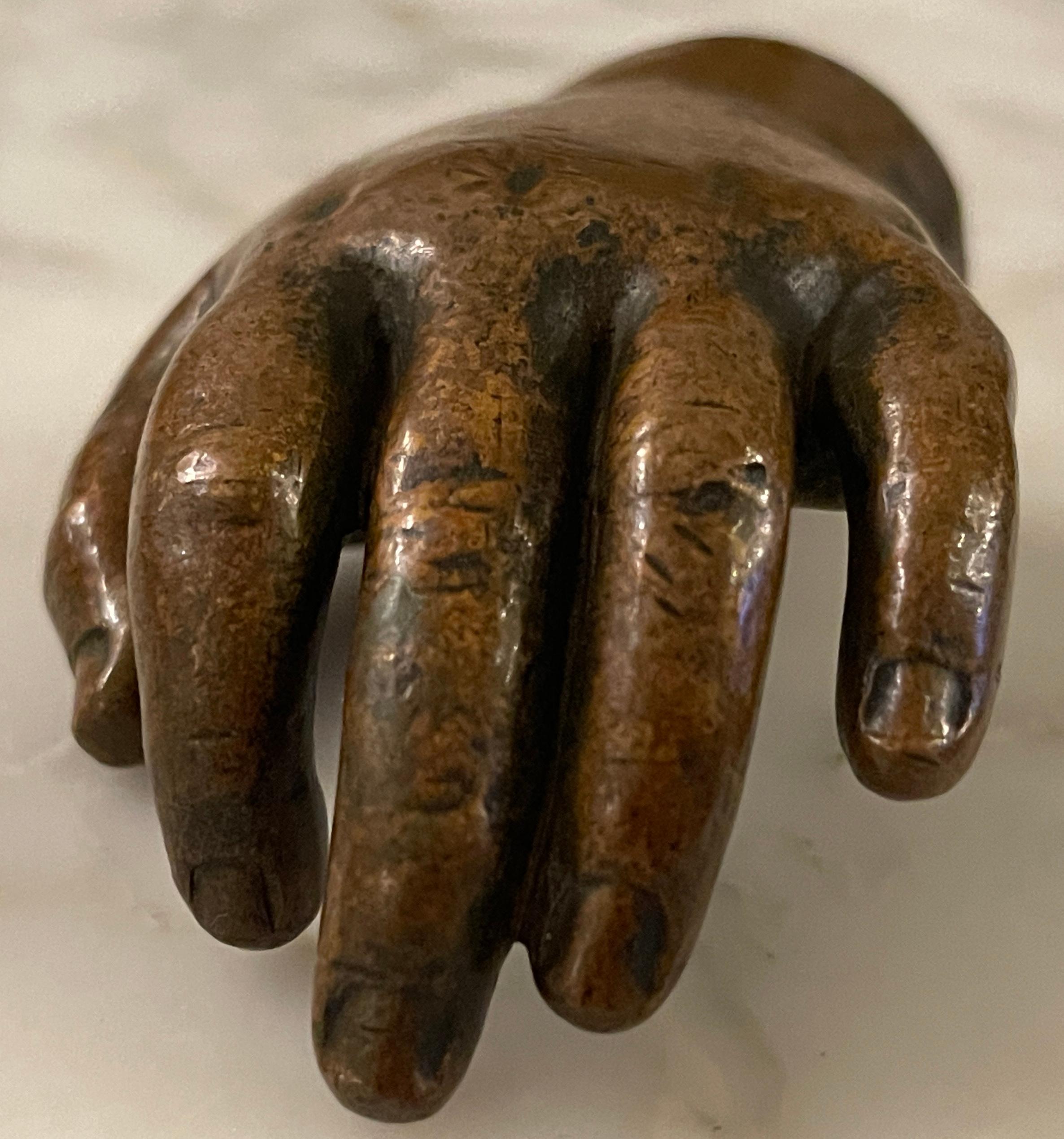Cast 19th C. Bronze Anatomical/ Artists Model / Sculpture of a Hand, Signed 'Brooks For Sale