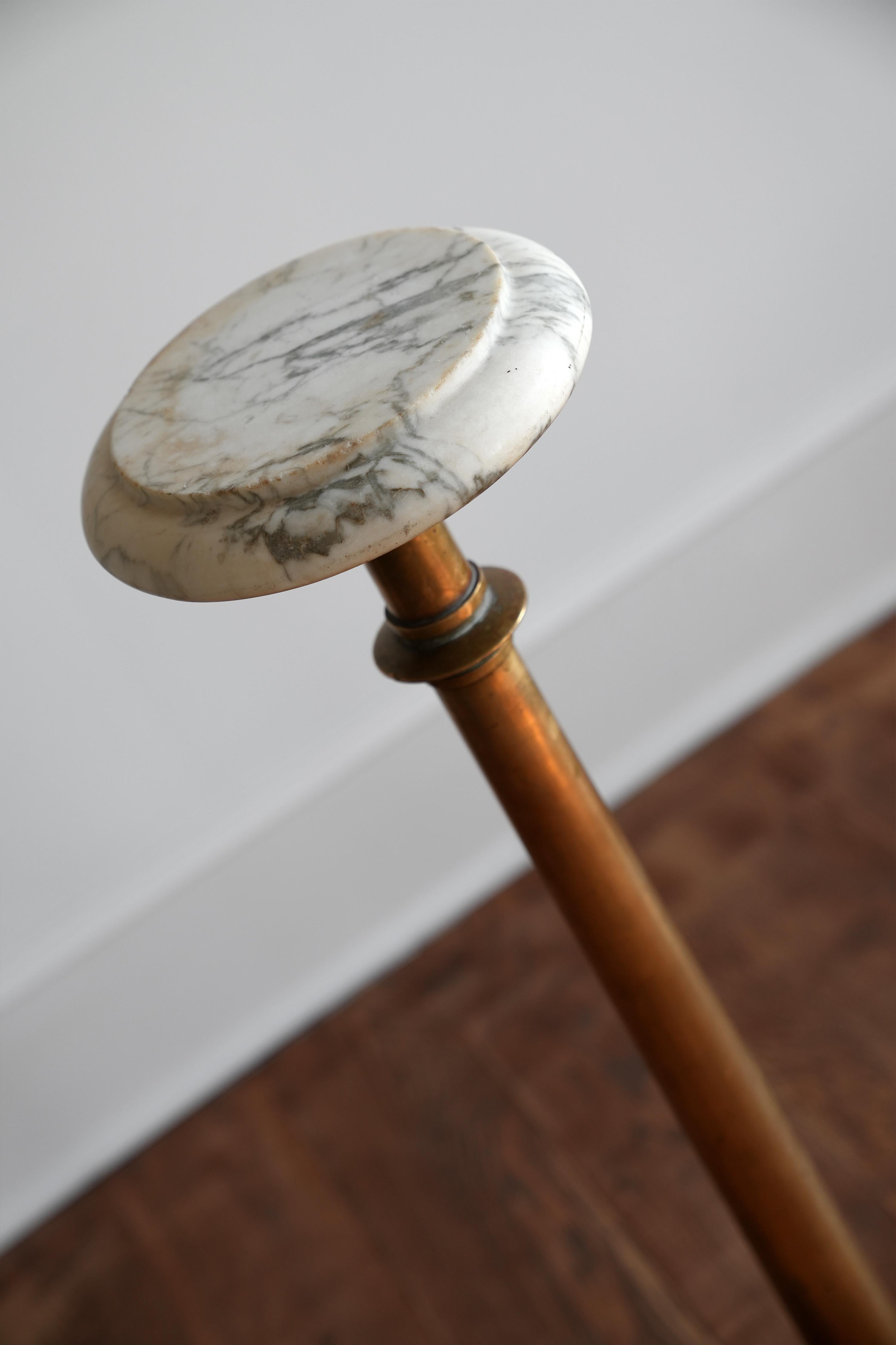 19th C Bronze and Marble Pedestal  In Good Condition In Hudson, NY