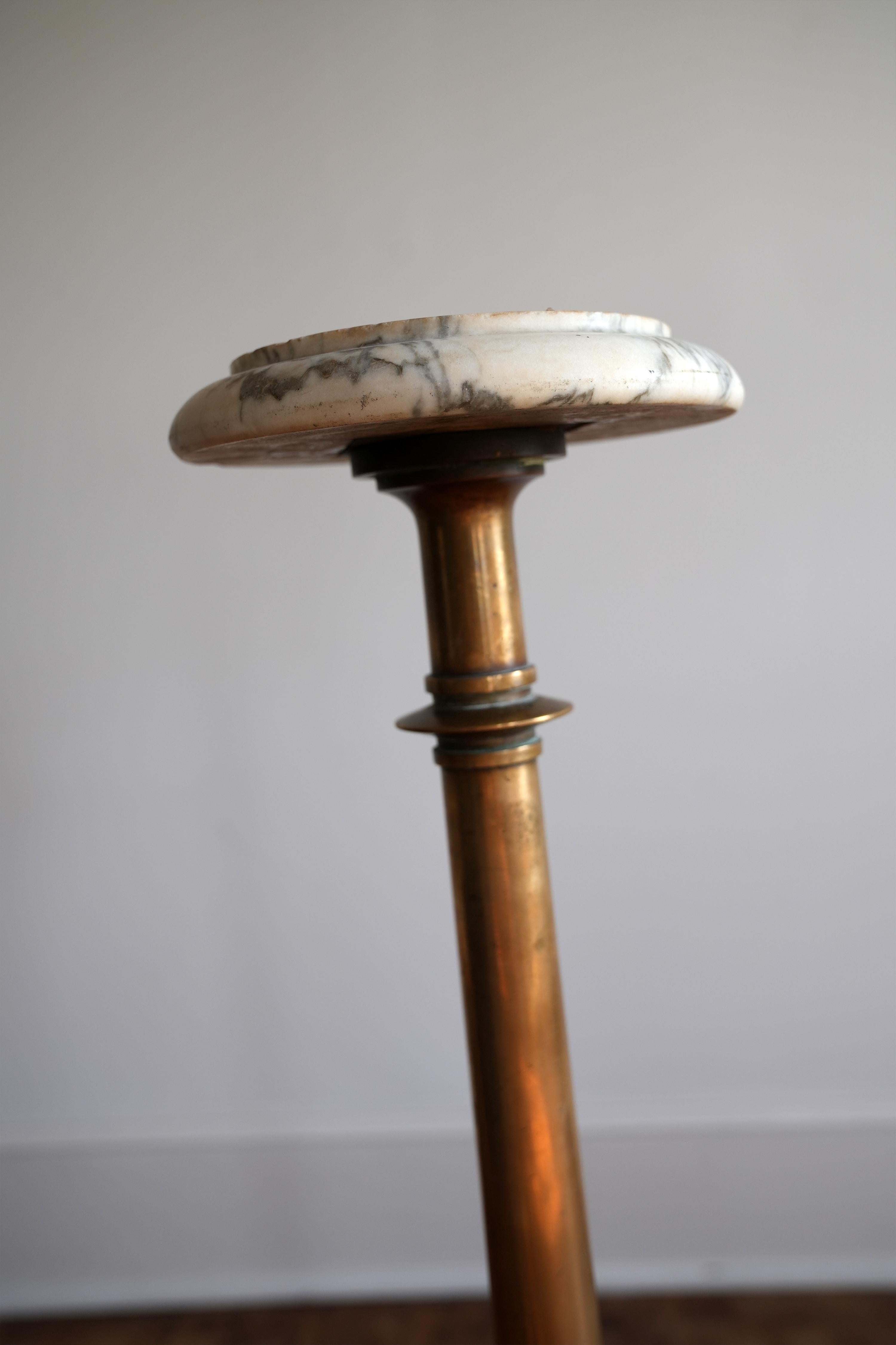19th C Bronze and Marble Pedestal  3