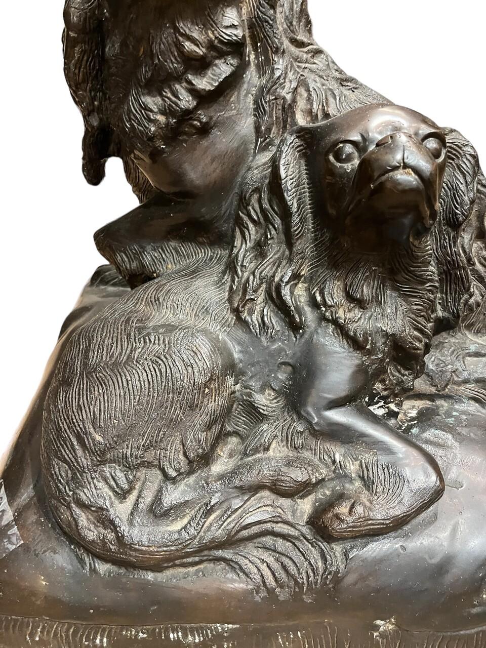 Français Cavalier King Charles Spaniels du 19ème siècle par C. Valton en vente