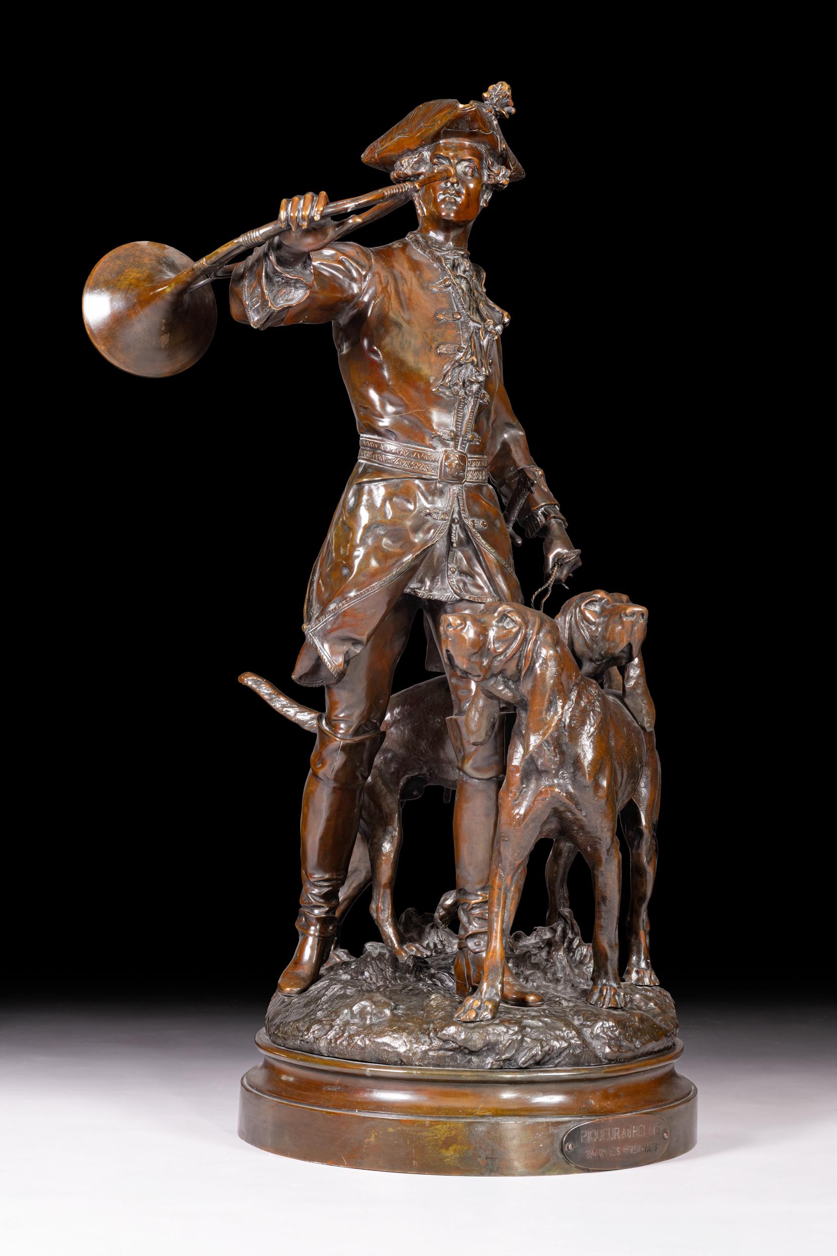 Eine außergewöhnliche Bronzefigur des späten 19. Jahrhunderts von H. F. Moreau (1832-1917) und P. Lecourtier (1851-1924), 