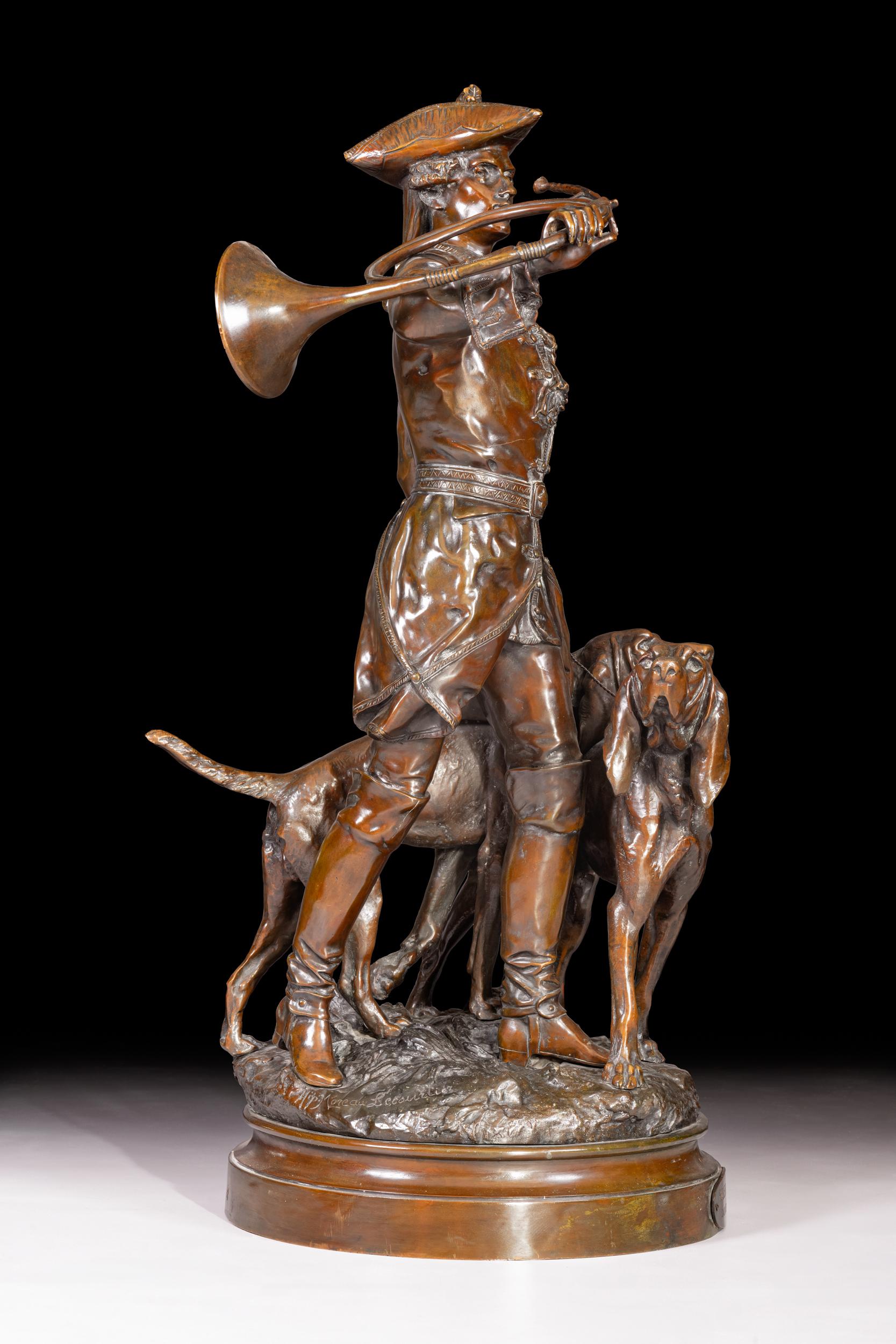 Bronzegruppe aus dem 19. Jahrhundert von H. F. Moreau (1832-1917) und P. Lecourtier (1851-1924) im Zustand „Gut“ im Angebot in Dublin, IE