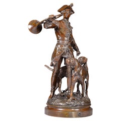 Grupo de bronce del siglo XIX Por H. F. Moreau (1832-1917) y P. Lecourtier (1851-1924)