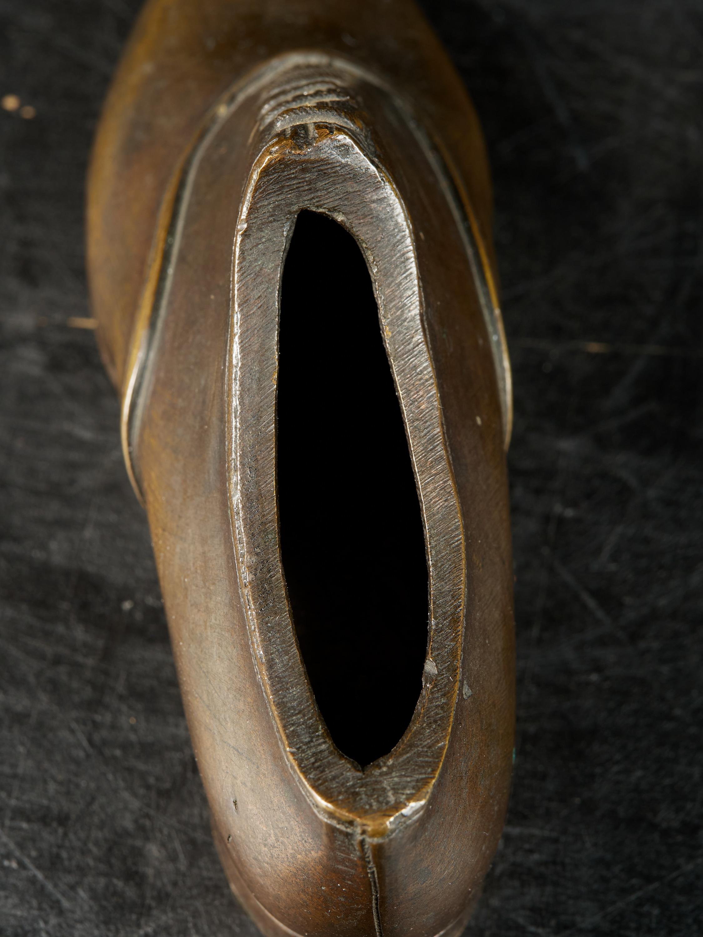 19th Century Bronze Miniature Shoe Model Used as Paperweight 2