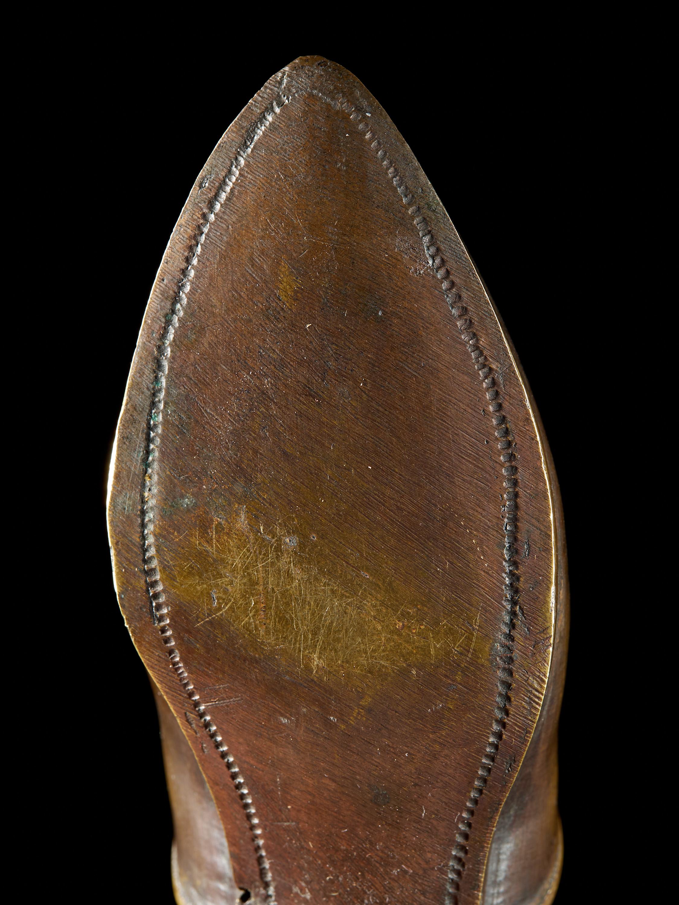19th Century Bronze Miniature Shoe Model Used as Paperweight 1