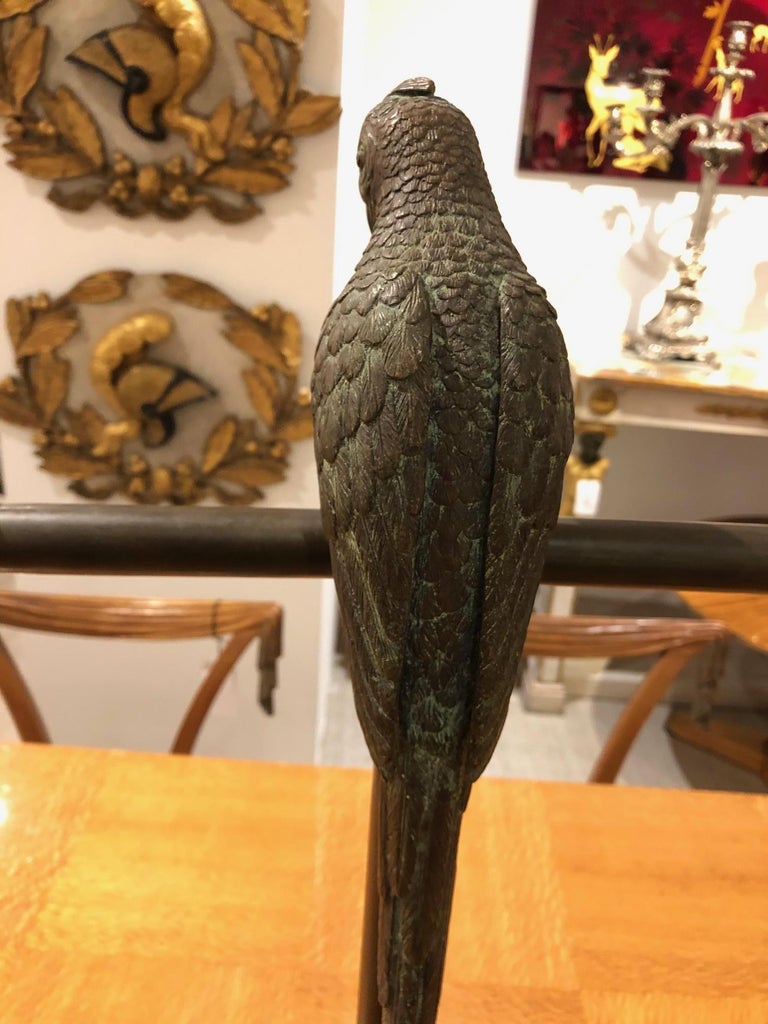 American Bronze Parrot Candelabra For Sale 5