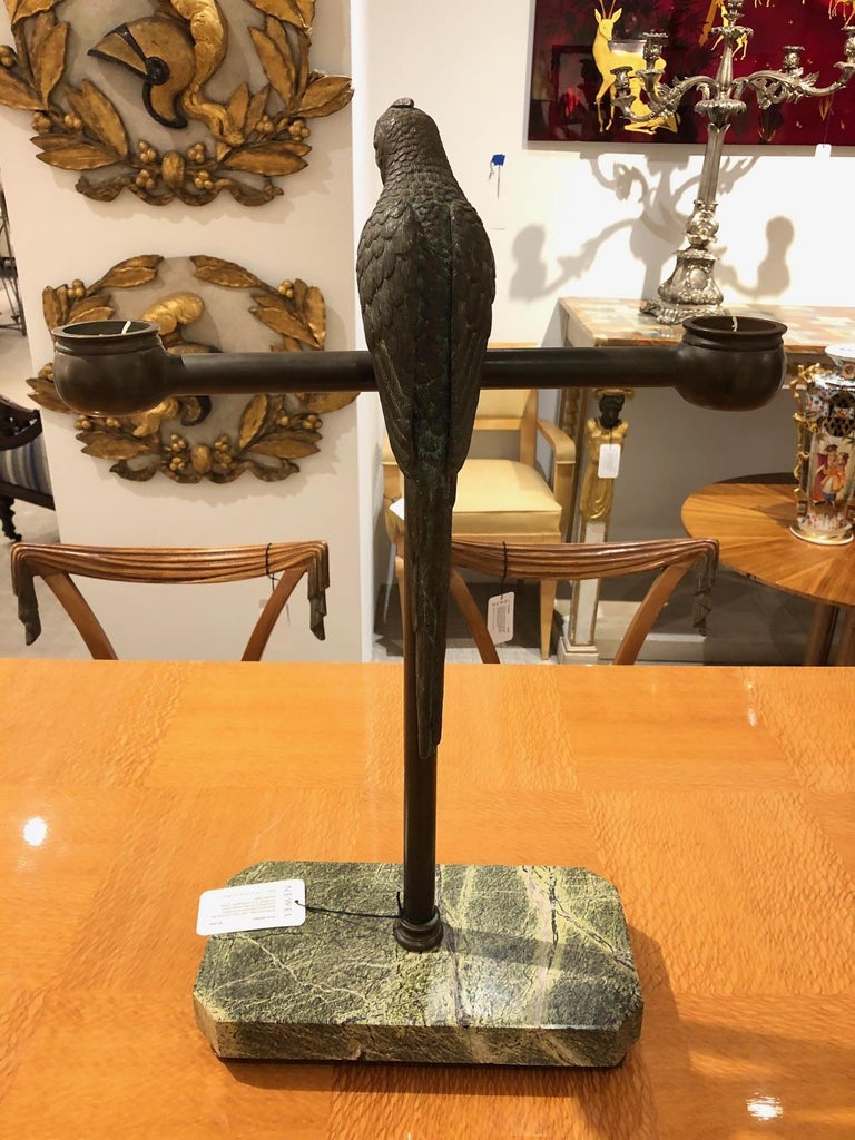 American Bronze Parrot Candelabra For Sale 6