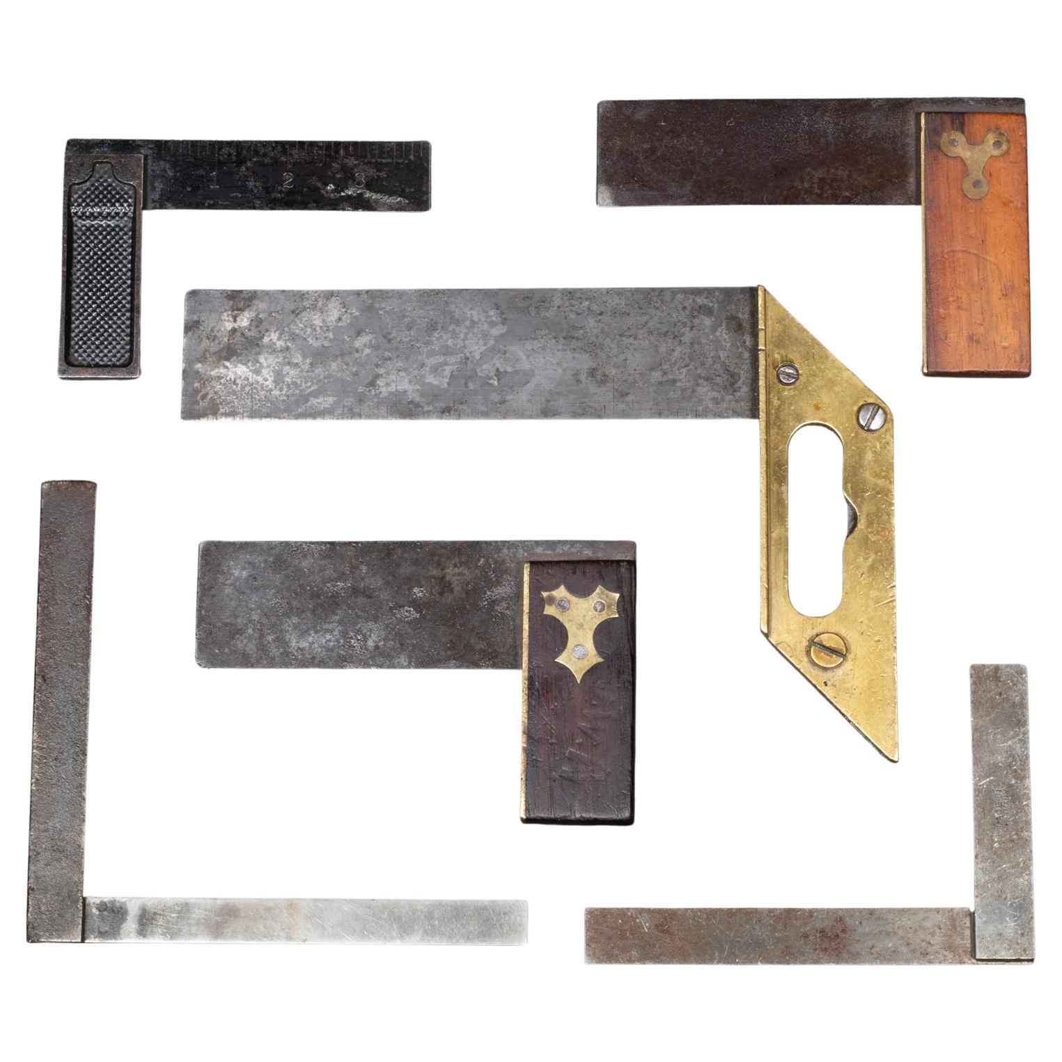 19th c. Bronze, Rosewood and Ebony Try Squares c.1850-1890