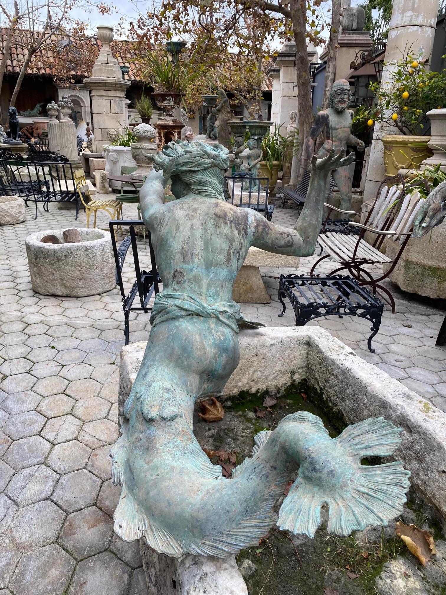 Bronze Statue Center Piece Fountain Decorative Garden Ornament Sculpture Melrose 4