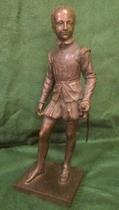 19th C Bronze Statue of a Young Henry IV After Baron Francois Joseph Bosio
