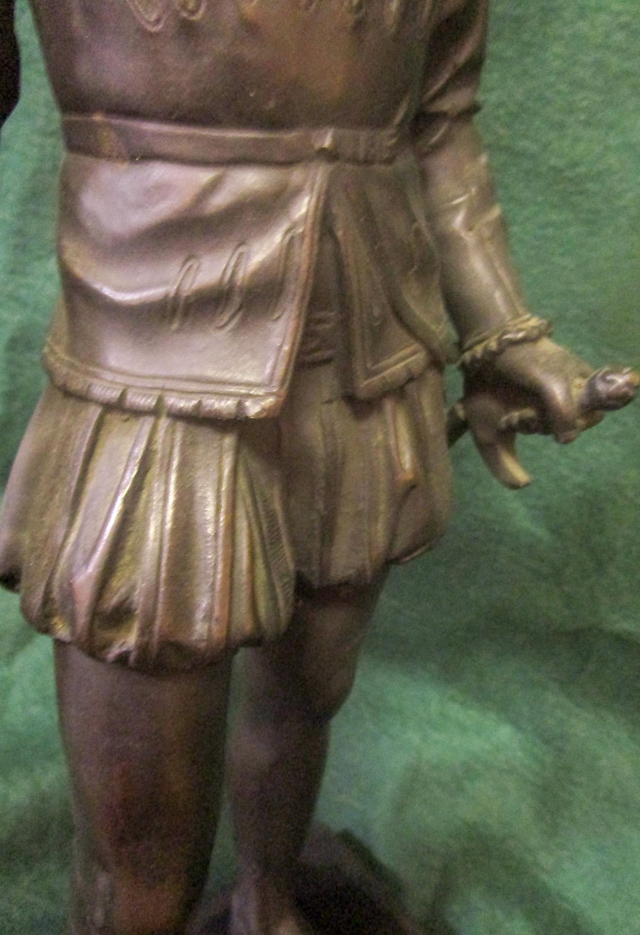 Renaissance Revival 19th C Bronze Statue of a Young Henry IV After Baron Francois Joseph Bosio For Sale