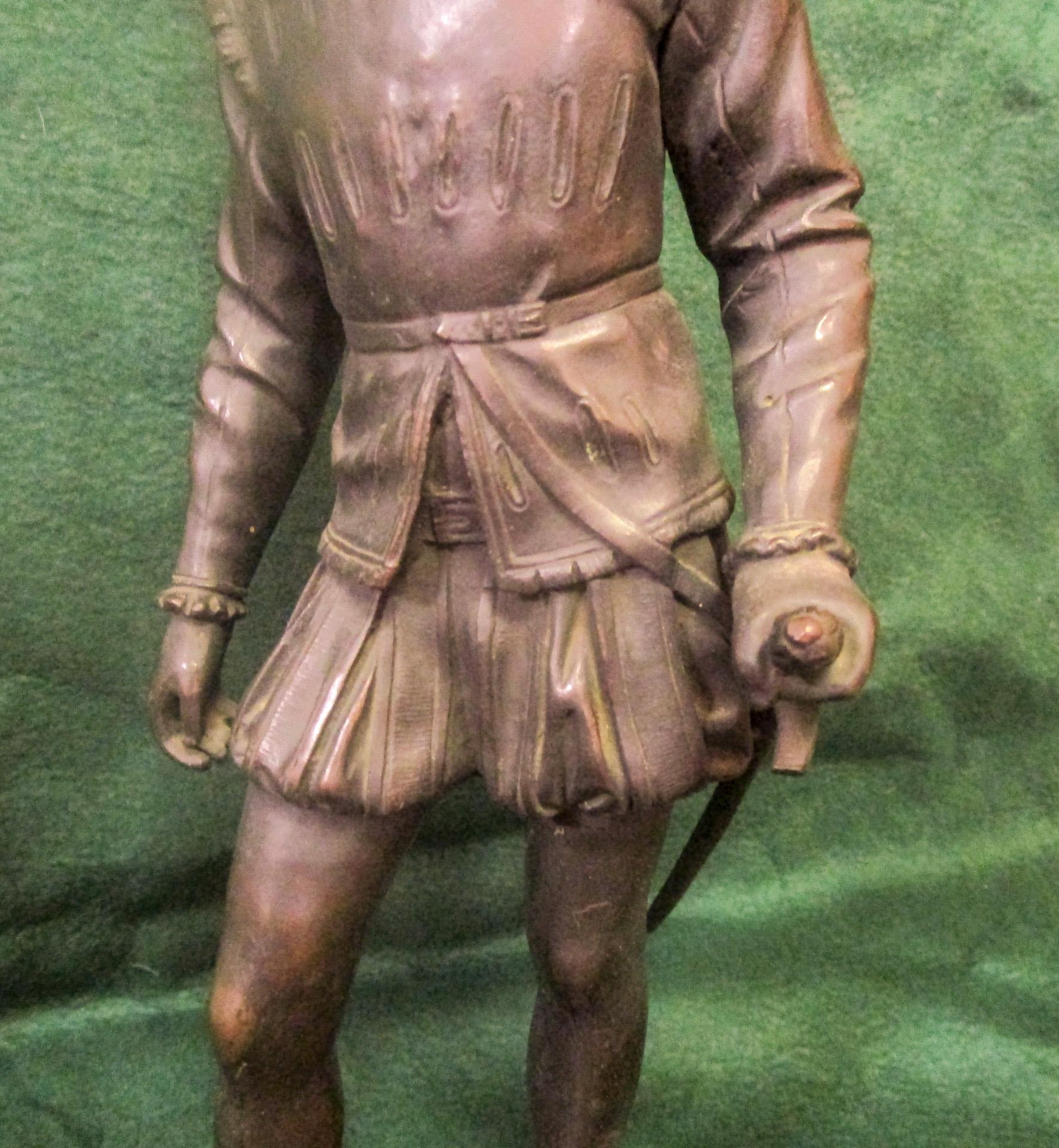 19th C Bronze Statue of a Young Henry IV After Baron Francois Joseph Bosio In Good Condition For Sale In Savannah, GA