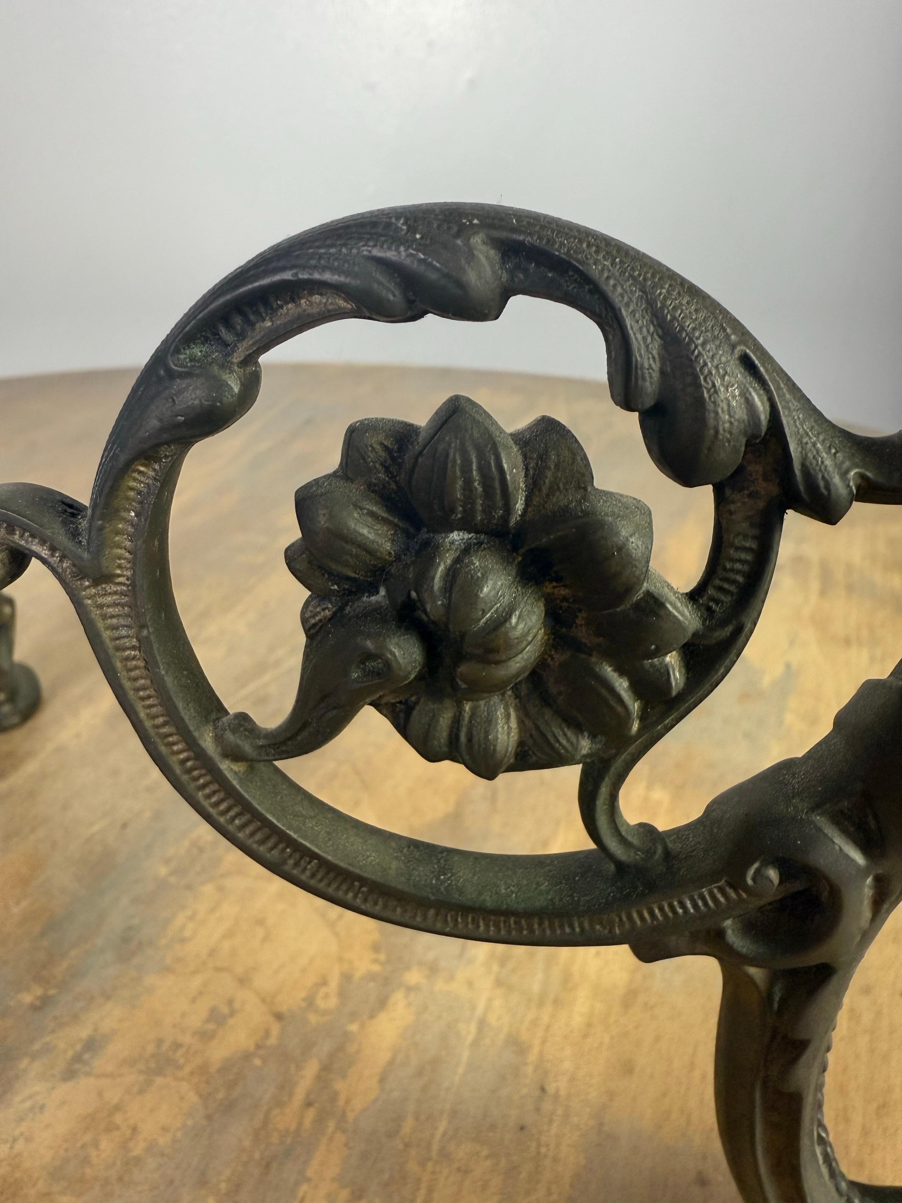 19th C. Bronze Table w/ Onyx Top In Good Condition For Sale In Los Angeles, CA