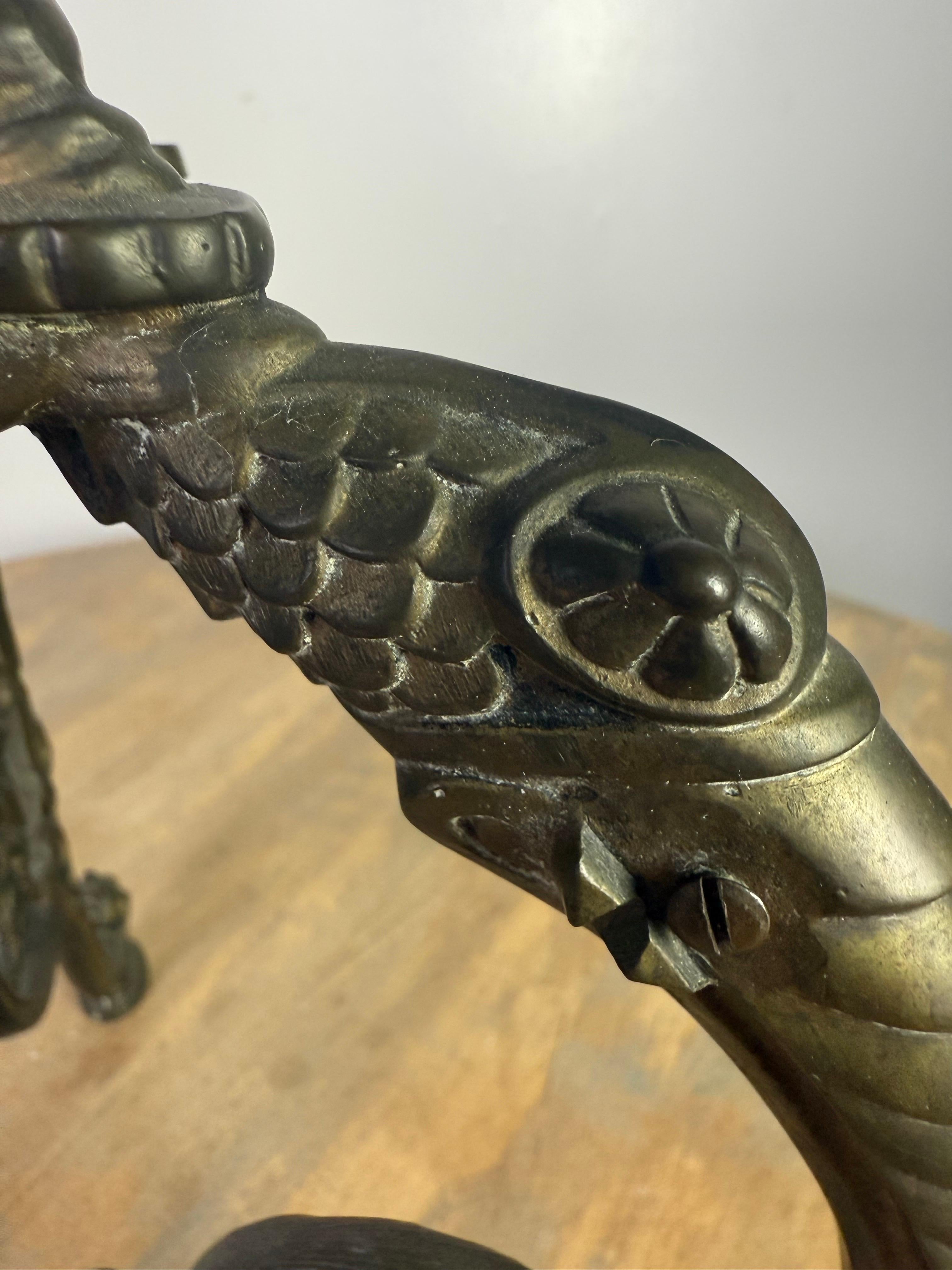 19th Century 19th C. Bronze Table w/ Onyx Top For Sale