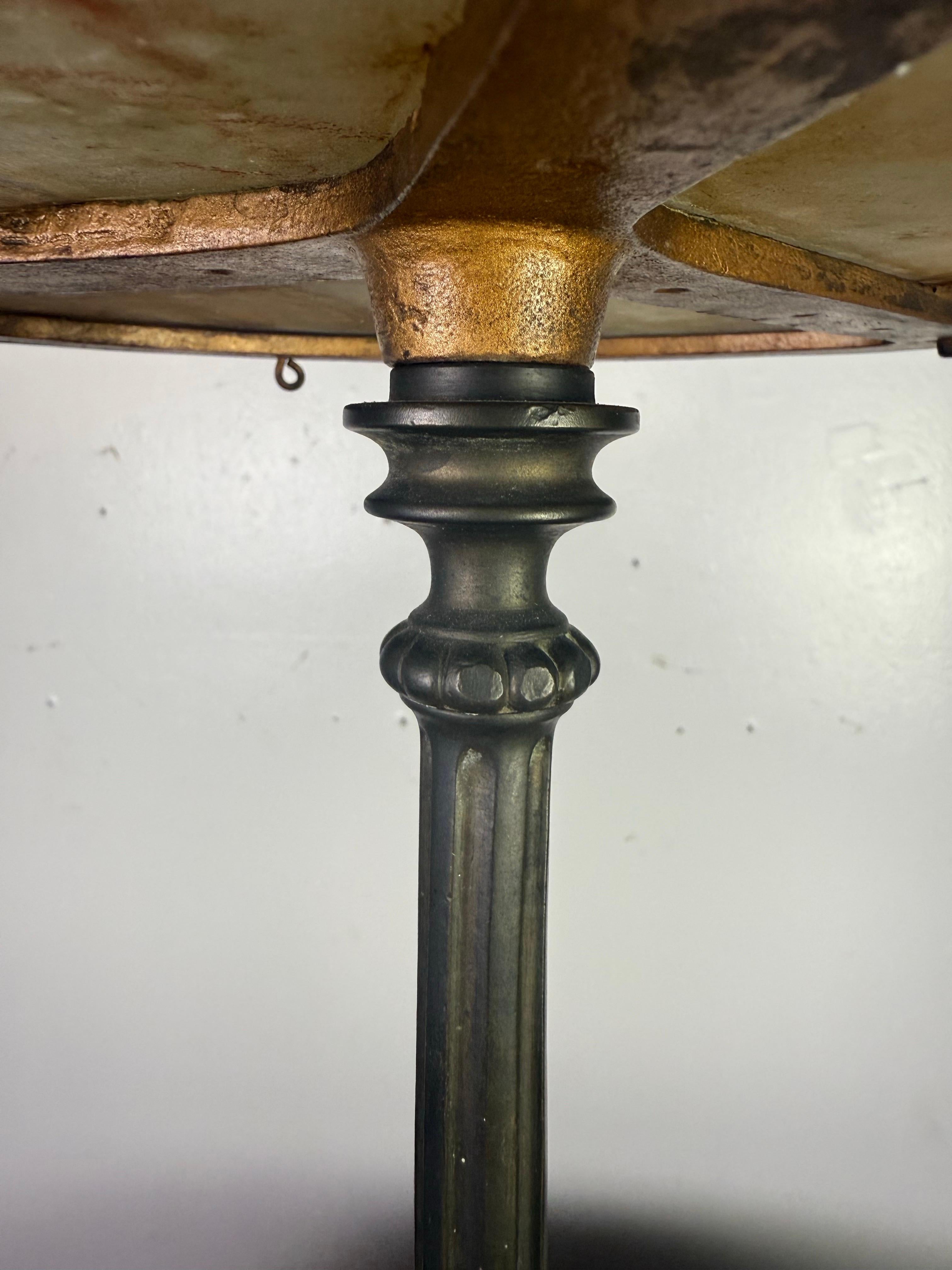 19th C. Bronze Table w/ Onyx Top For Sale 1