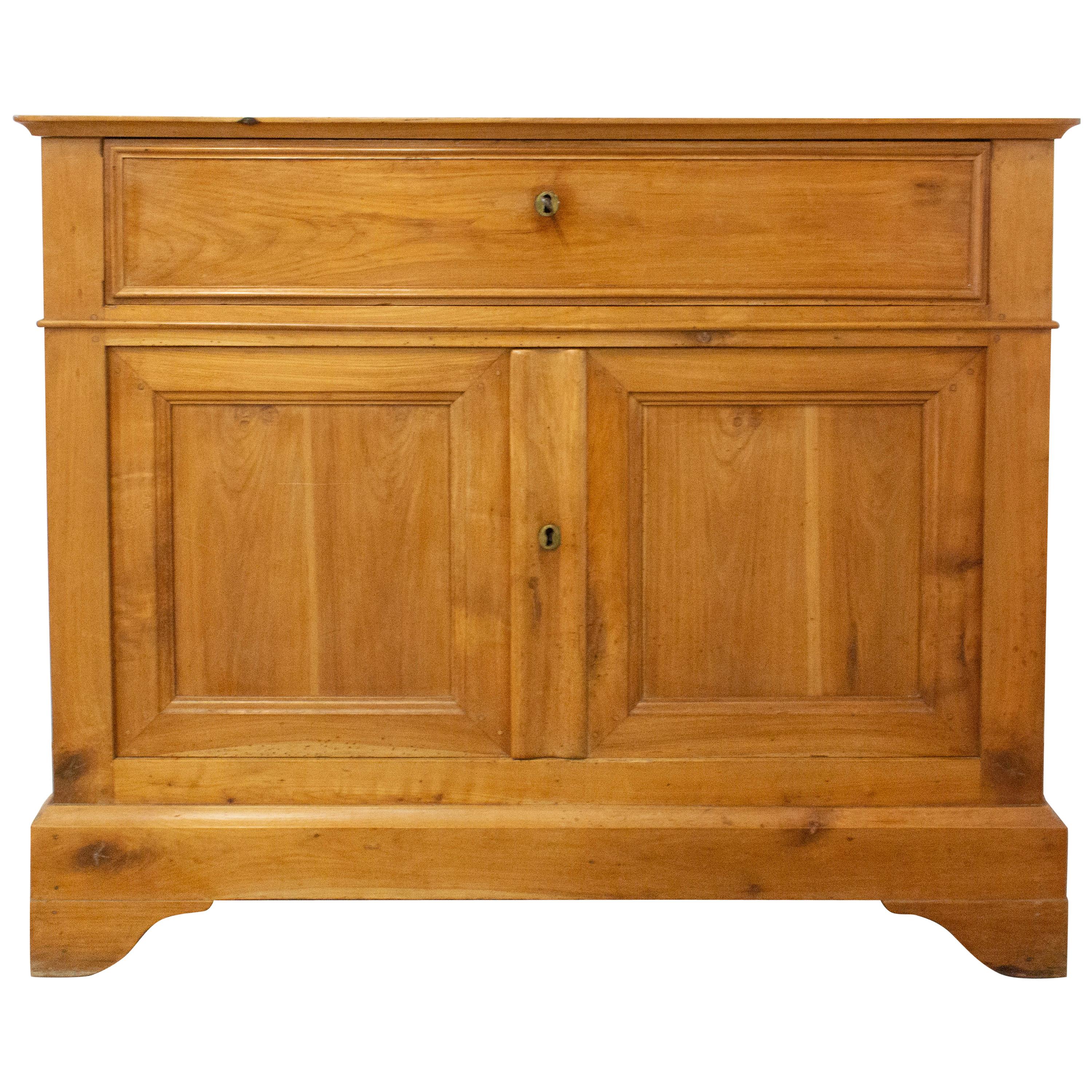 19th C Buffet Secretaire, Escritoire Cabinet Louis Philippe Cherrywood, France For Sale