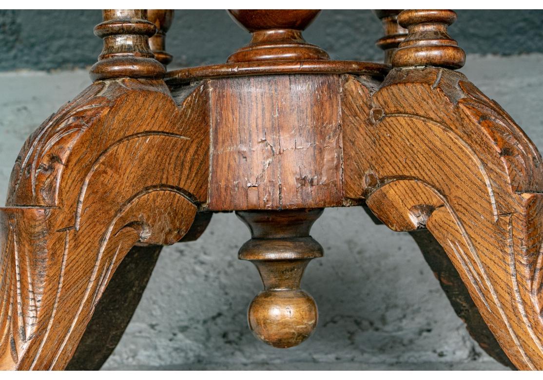 19th C. Burled Walnut Oval Table In Aesthetic Style For Sale 4