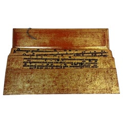 19th C. Burmese Buddhist Gilded Manuscript