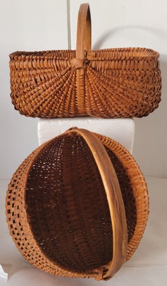 19th C Buttock Baskets from Pennsylvania, Pair