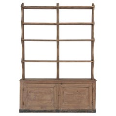 19th C. Cabinet with Bookshelves