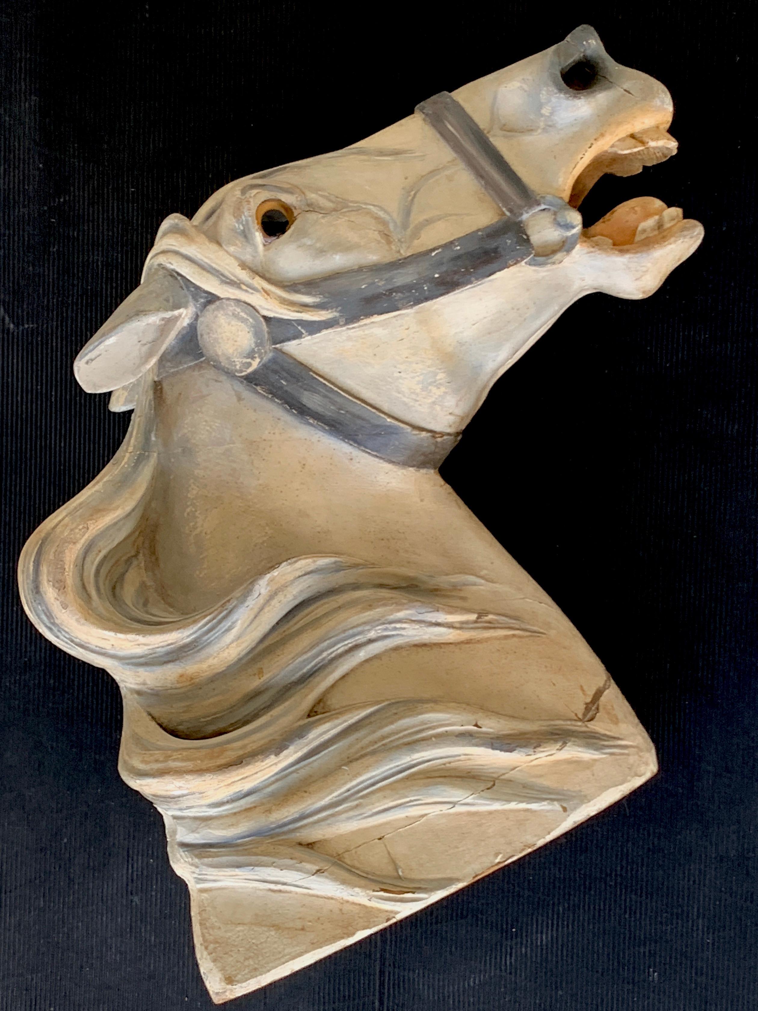 tête de cheval de manège du XIXe siècle:: par Gustav Dentzel 1