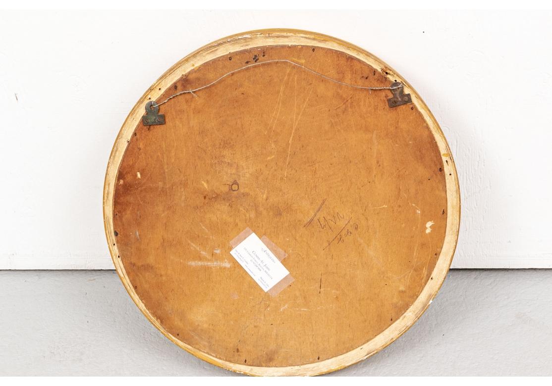 19. Jh. Geschnitzter und vergoldeter konvexer Spiegel zur Restaurierung (19. Jahrhundert) im Angebot