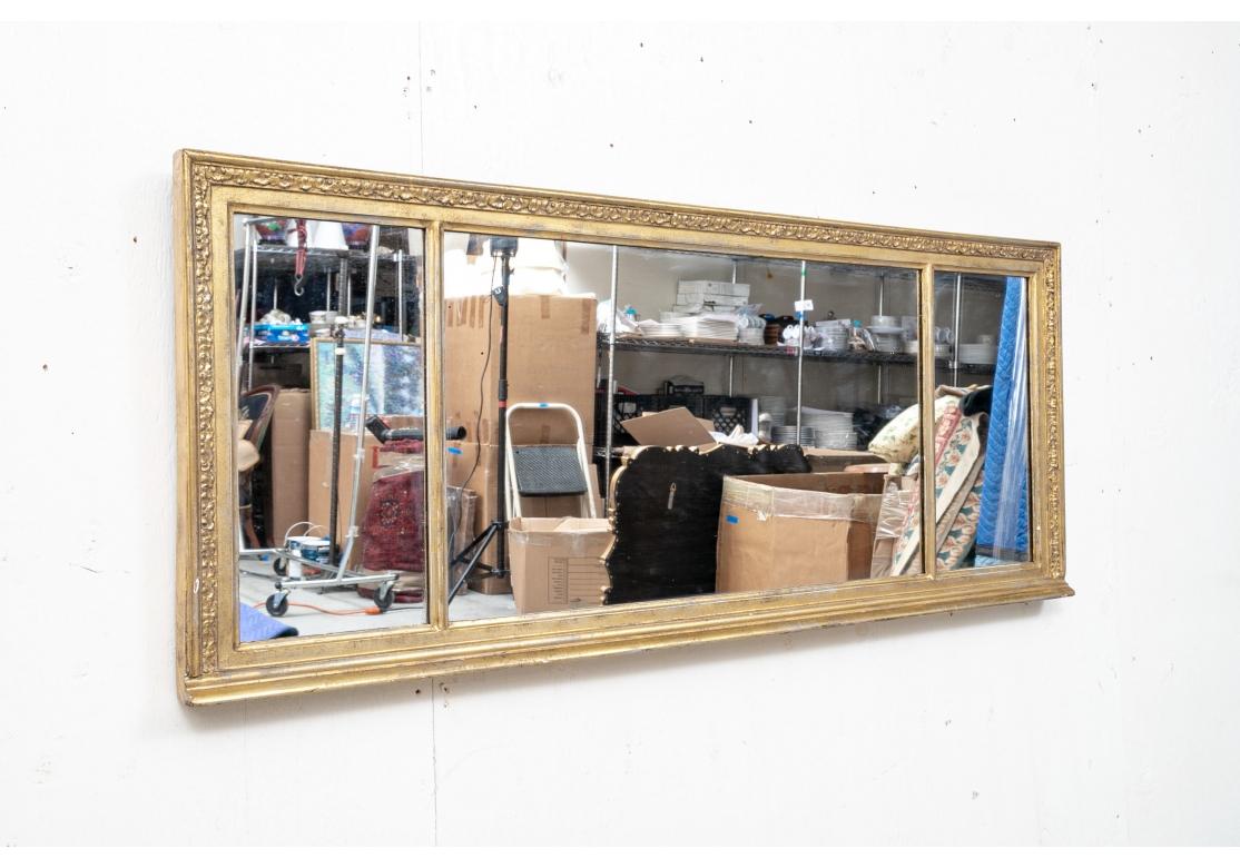 Federal 19th C. Carved And Gilt Over- The- Mantel Mirror
