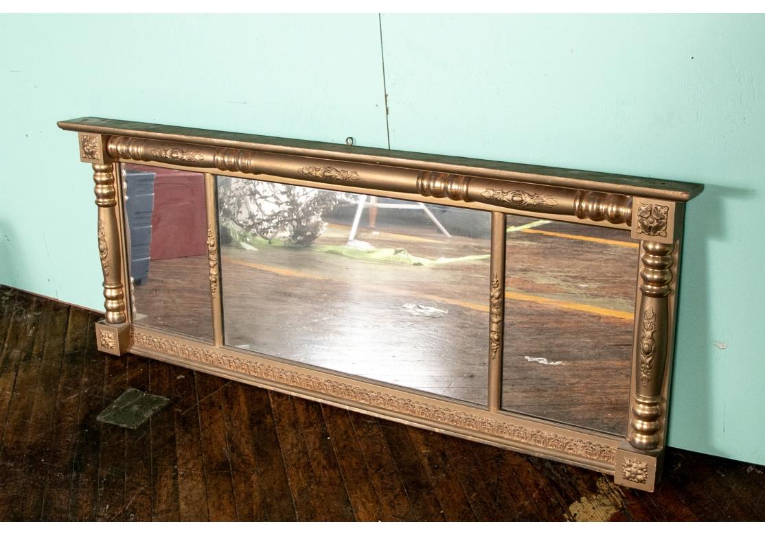 Georgian 19th C. Carved And Gilt Over-the-Mantle Mirror For Sale