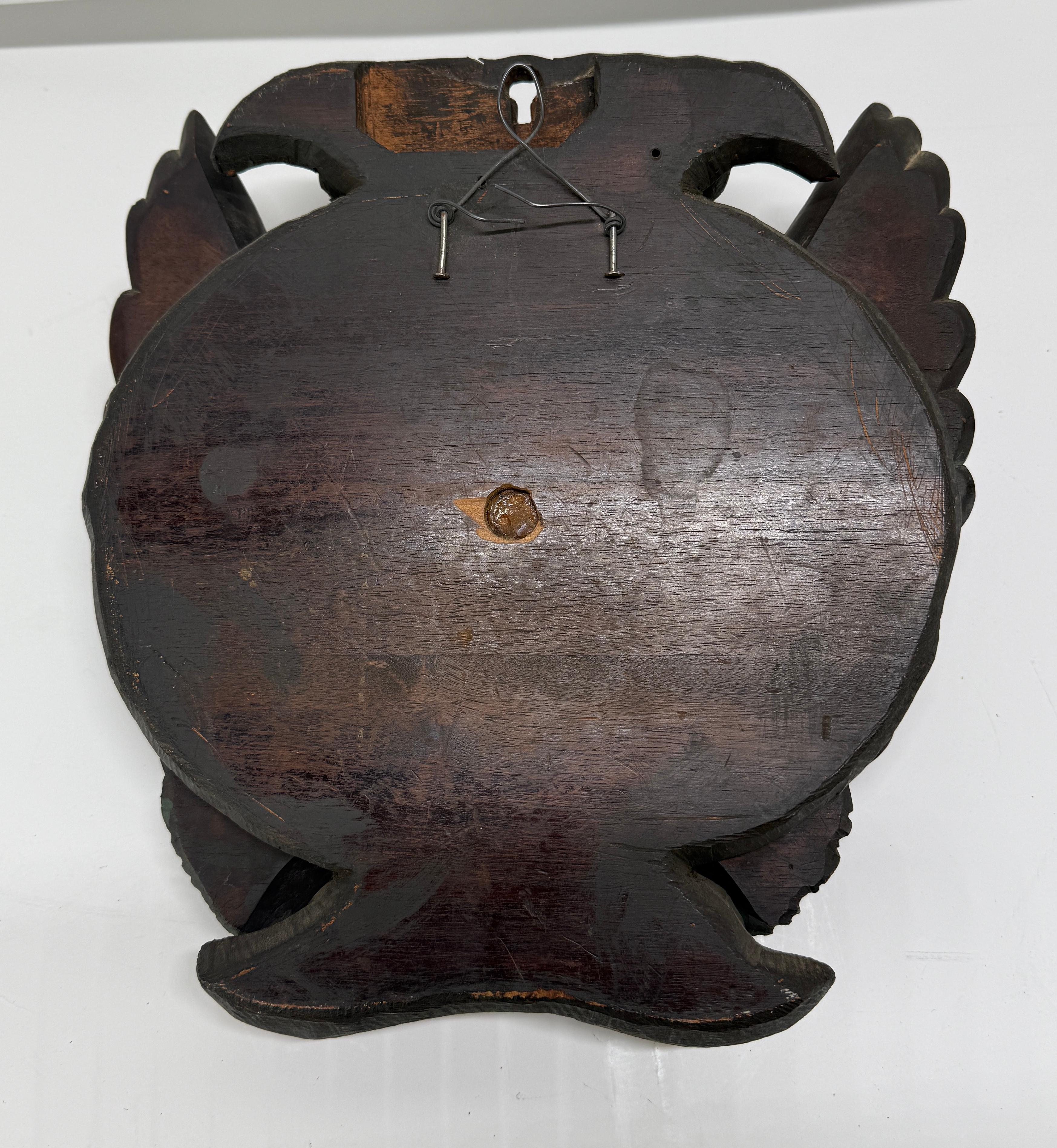 19th C Carved Mahogany Relief of the Lion of Saint Mark Wheel of Saint Catherine For Sale 3