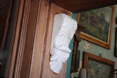 19th C Carved Marble Organic Decorative Rococo Architectural Elements Corbel