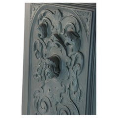 19° C Pannello in noce intagliato e dipinto