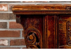 19th C. Carved Qing Period Asian Altar Cabinet