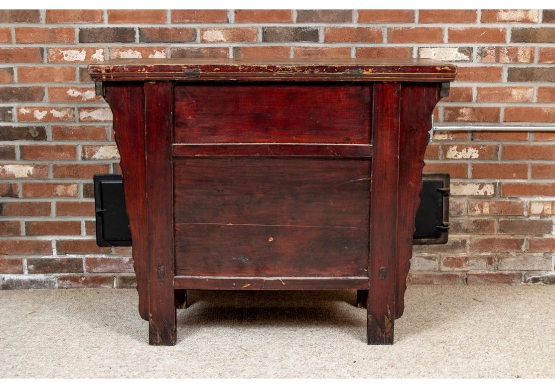 19th C. Carved Qing Period Asian Altar Cabinet  For Sale 1
