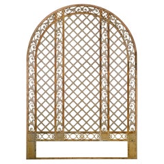 Cast Iron Floral Lattice Window Guard Steel Roman Arch Frame 132x94
