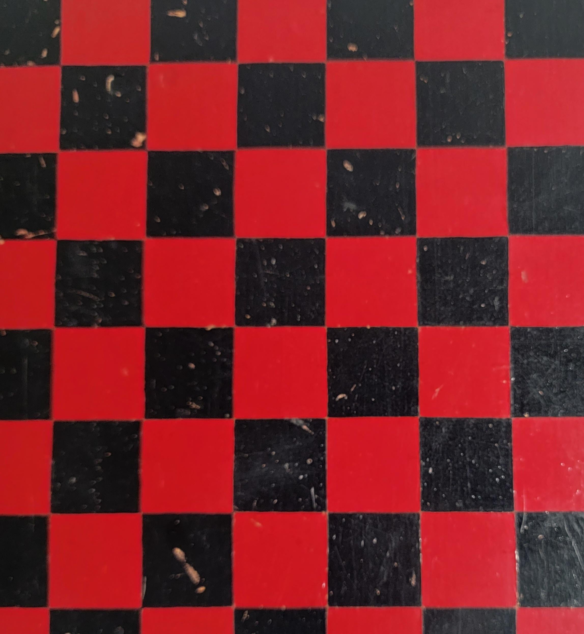 American 19th C Checkerboard Game Board For Sale