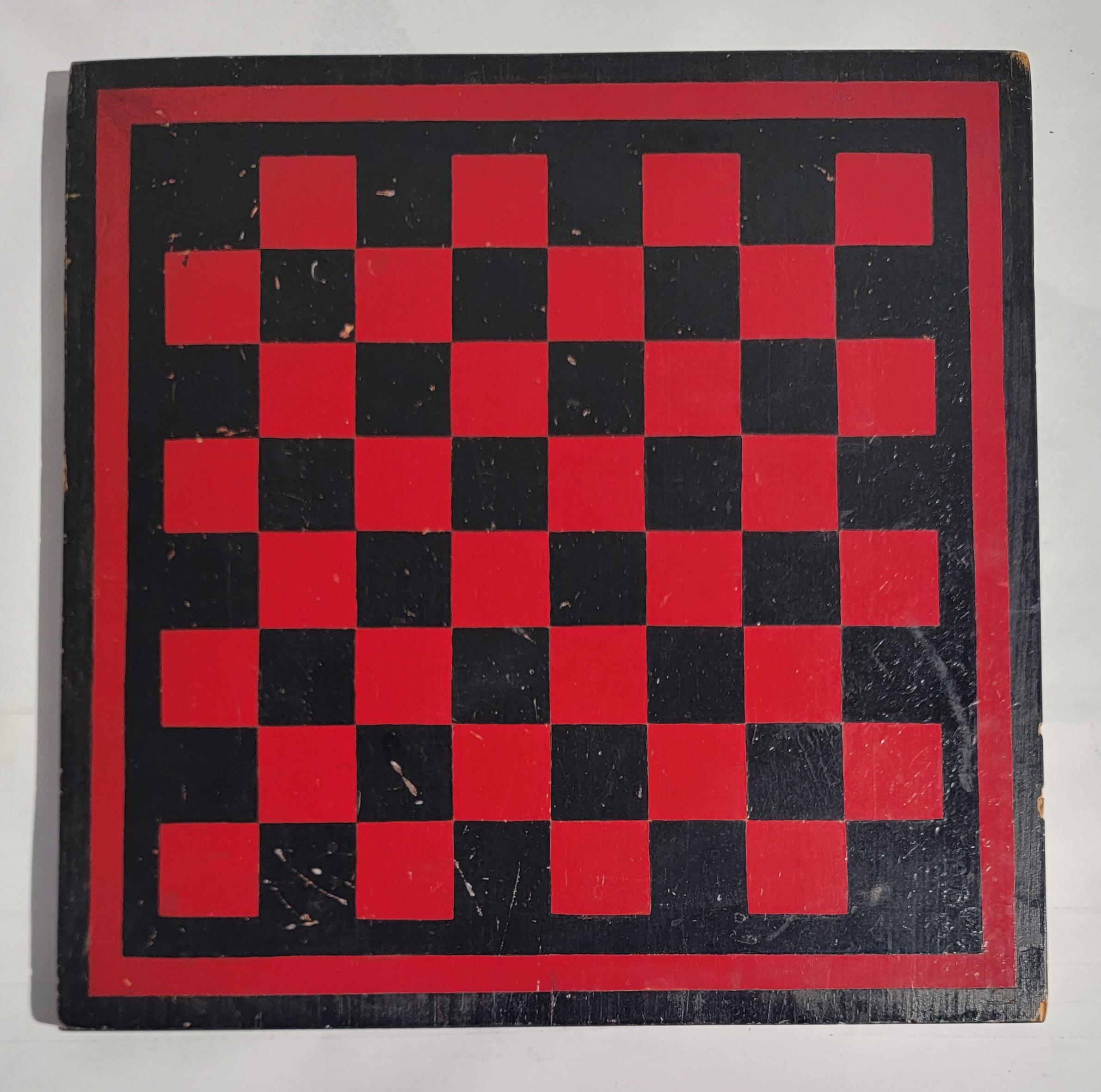 19th C Checkerboard Game Board In Good Condition For Sale In Los Angeles, CA