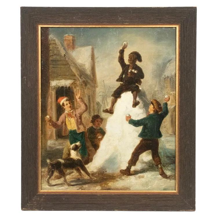 Child & C. A.I.C. scène de genre en hiver, paraphée en vente