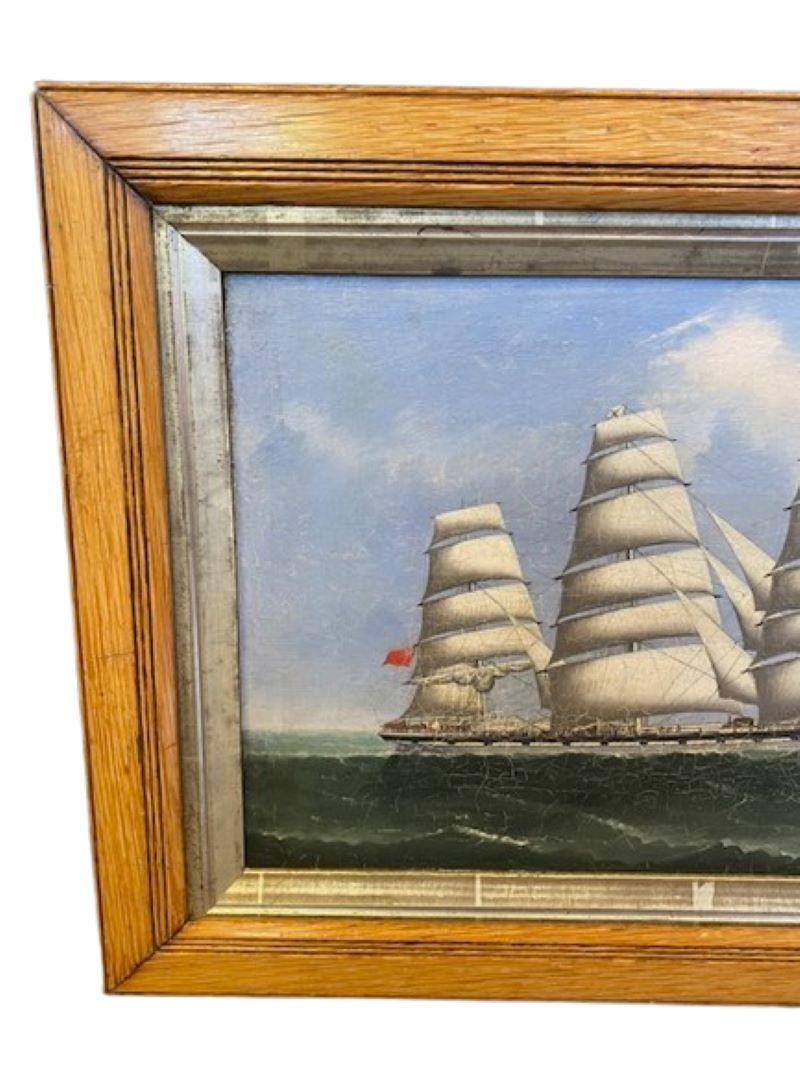 China-Handelslandschaft des 19. Jahrhunderts mit dem Schiff Avon auf See, von Lai Fong, um 1890 (Hongkong) im Angebot