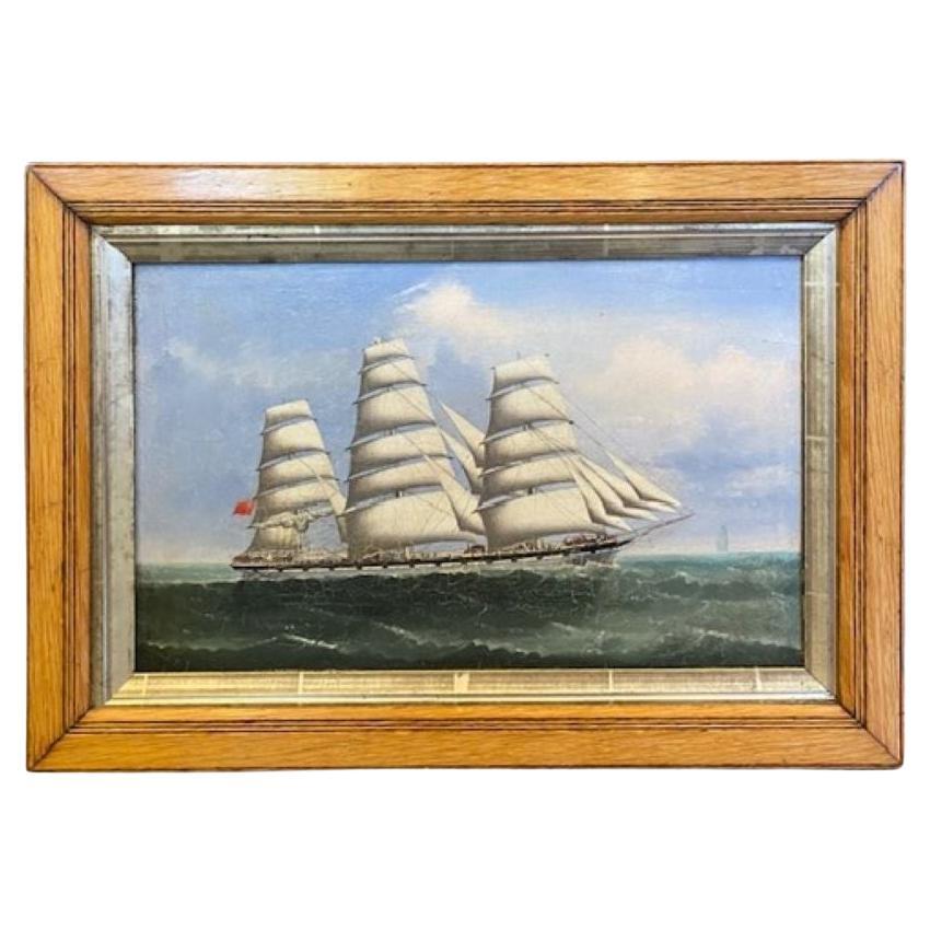 A.I.C., 19° secolo, Paesaggio marino con la nave Avon in mare, di Lai Fong, 1890 ca.