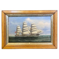 A.I.C., 19° secolo, Paesaggio marino con la nave Avon in mare, di Lai Fong, 1890 ca.