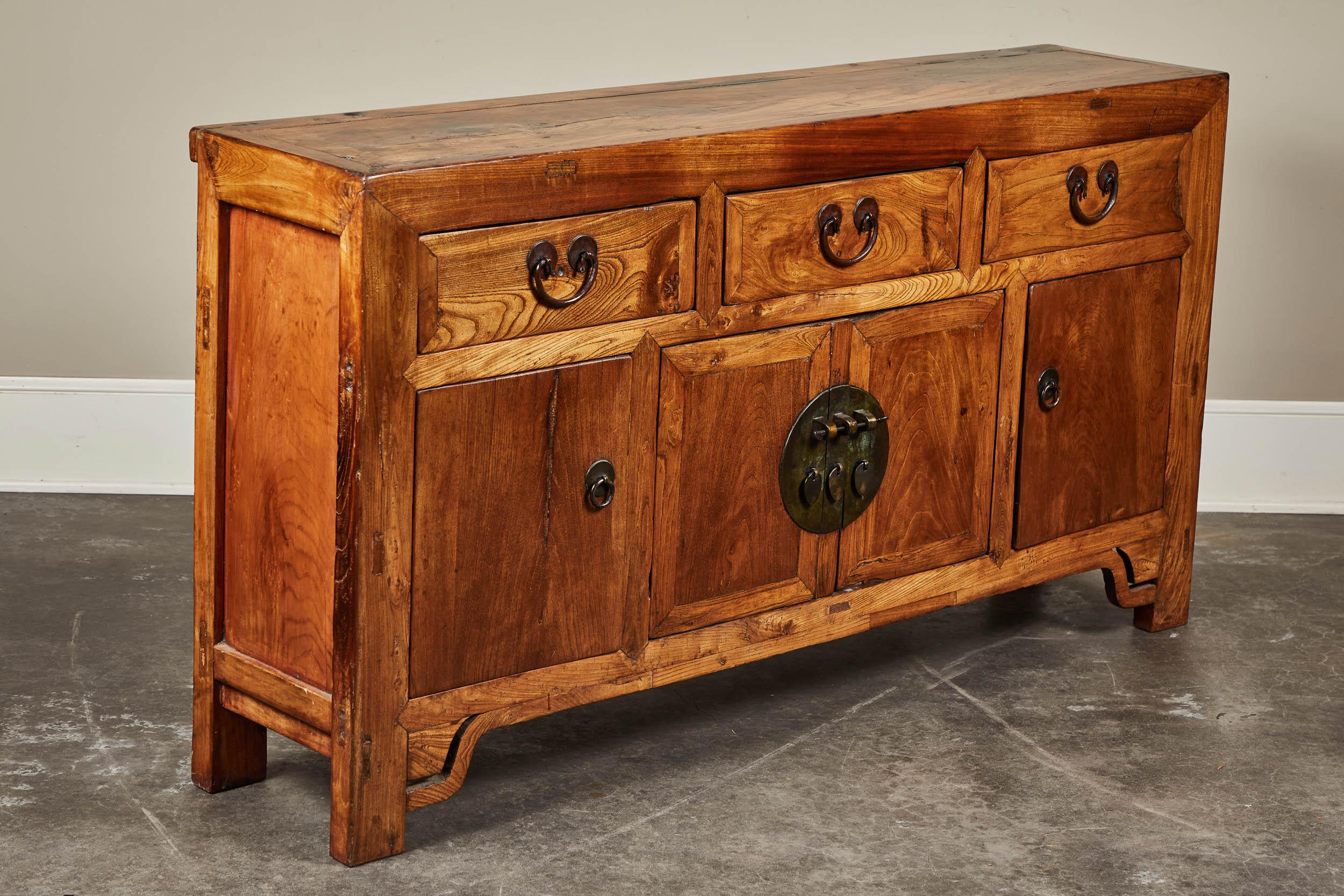 19th Century Chinese Elm Sideboard 1