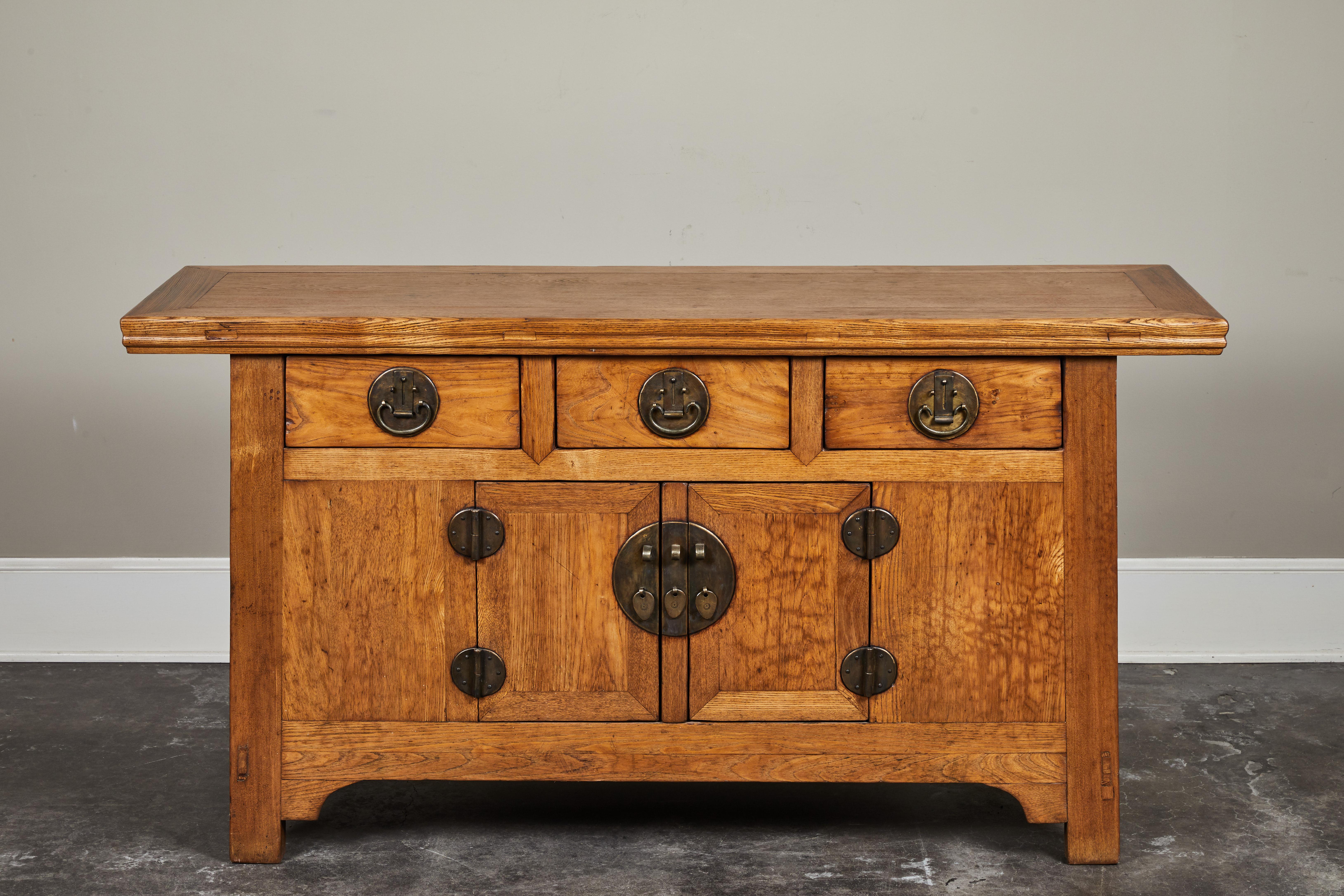 19th Century Chinese Elm Sideboard 4