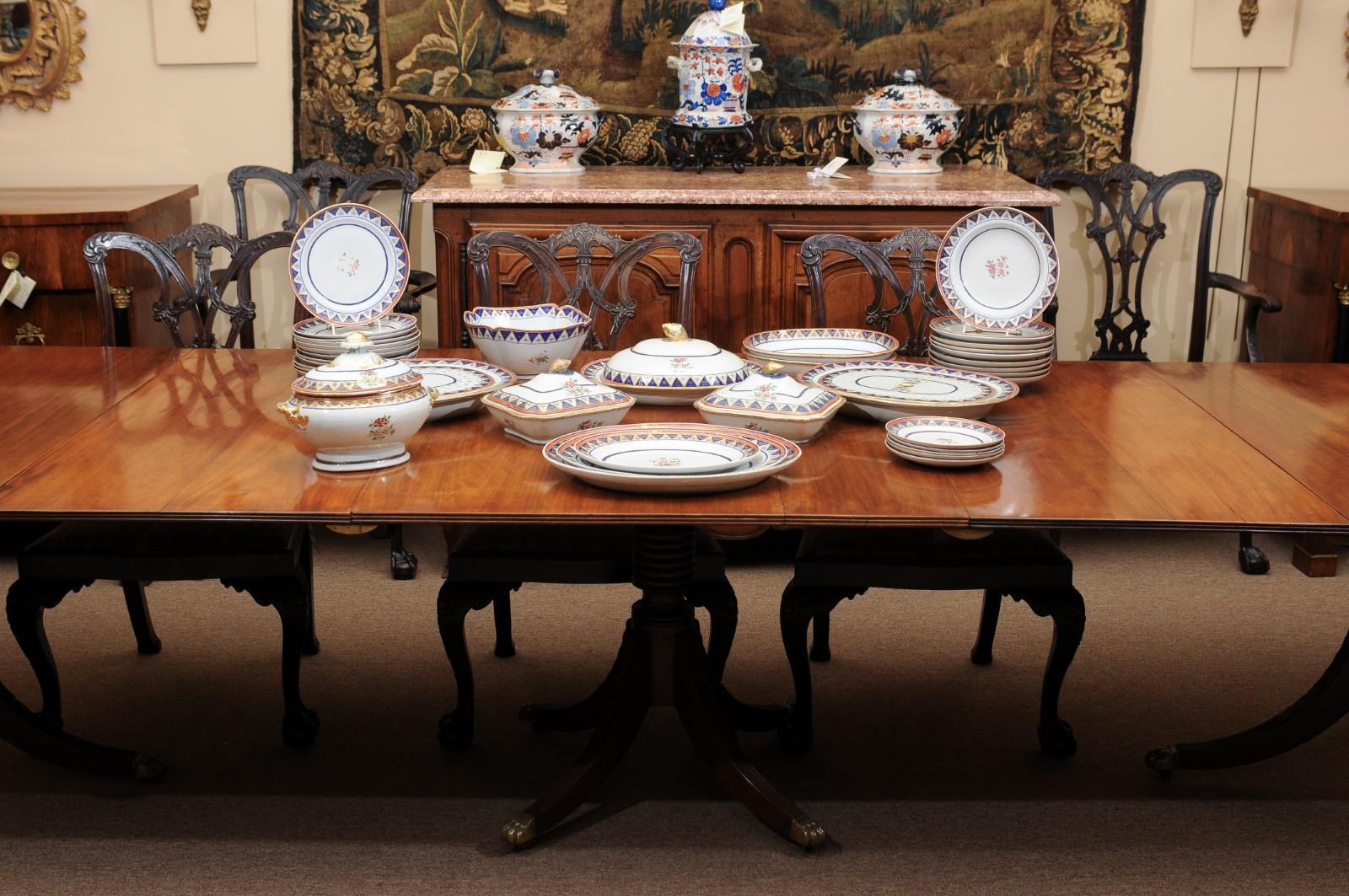 19th C. Chinese Export Famille Rose Porcelain Part-Dinner Service, 45 Piece Set For Sale 9