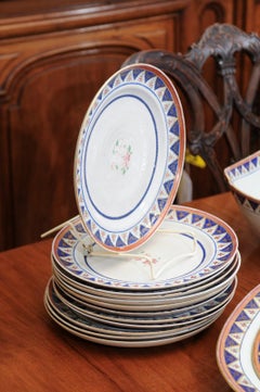 19th C. Chinese Export Famille Rose Porcelain Part-Dinner Service, 45 Piece Set