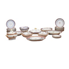 Vajilla de 45 piezas de porcelana rosa de exportación china del siglo XIX
